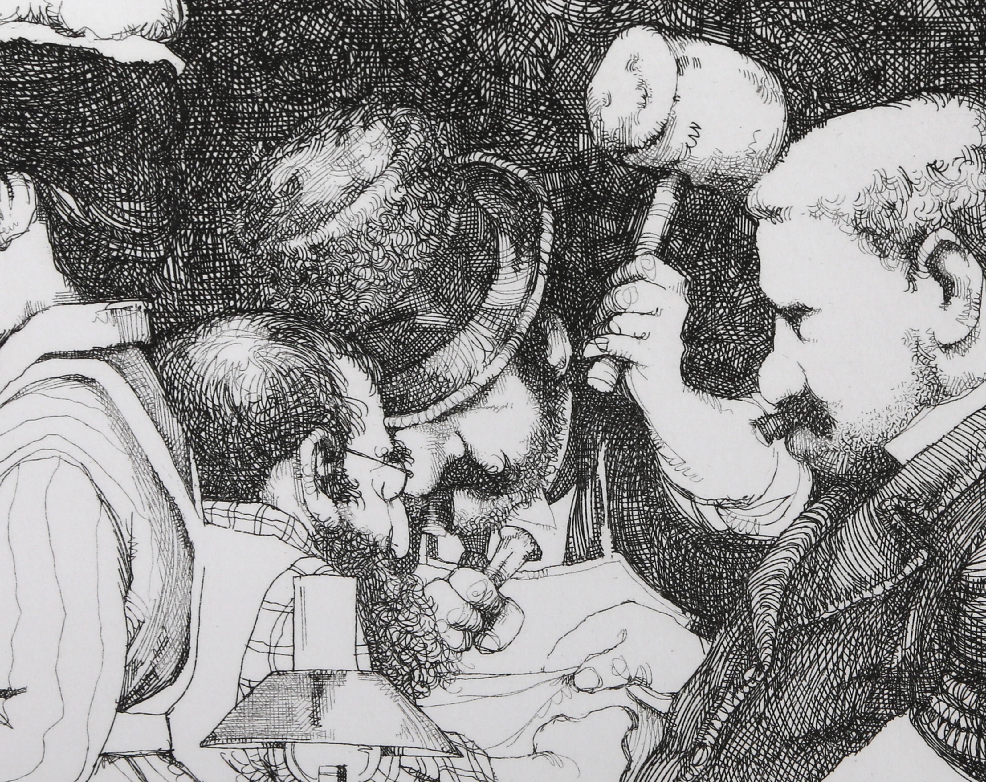 Anesthesia 1848, Volkskunst-Radierung von Charles Bragg im Angebot 1