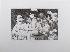 Anesthesia 1848, Folk Art Etching by Charles Bragg