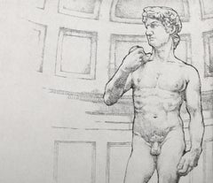 David, Folk Art Etching by Charles Bragg