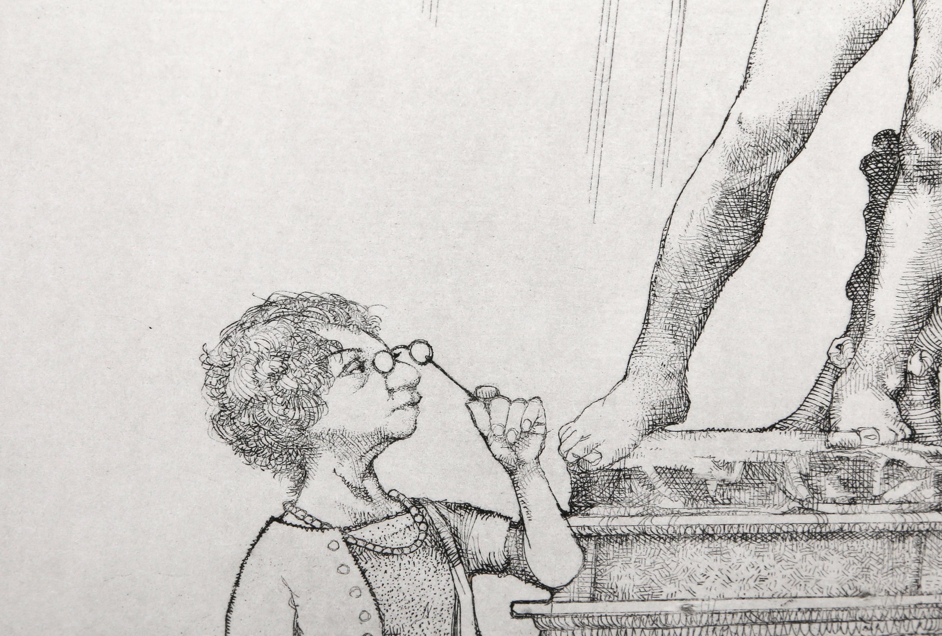David, Folk Art Etching by Charles Bragg For Sale 3