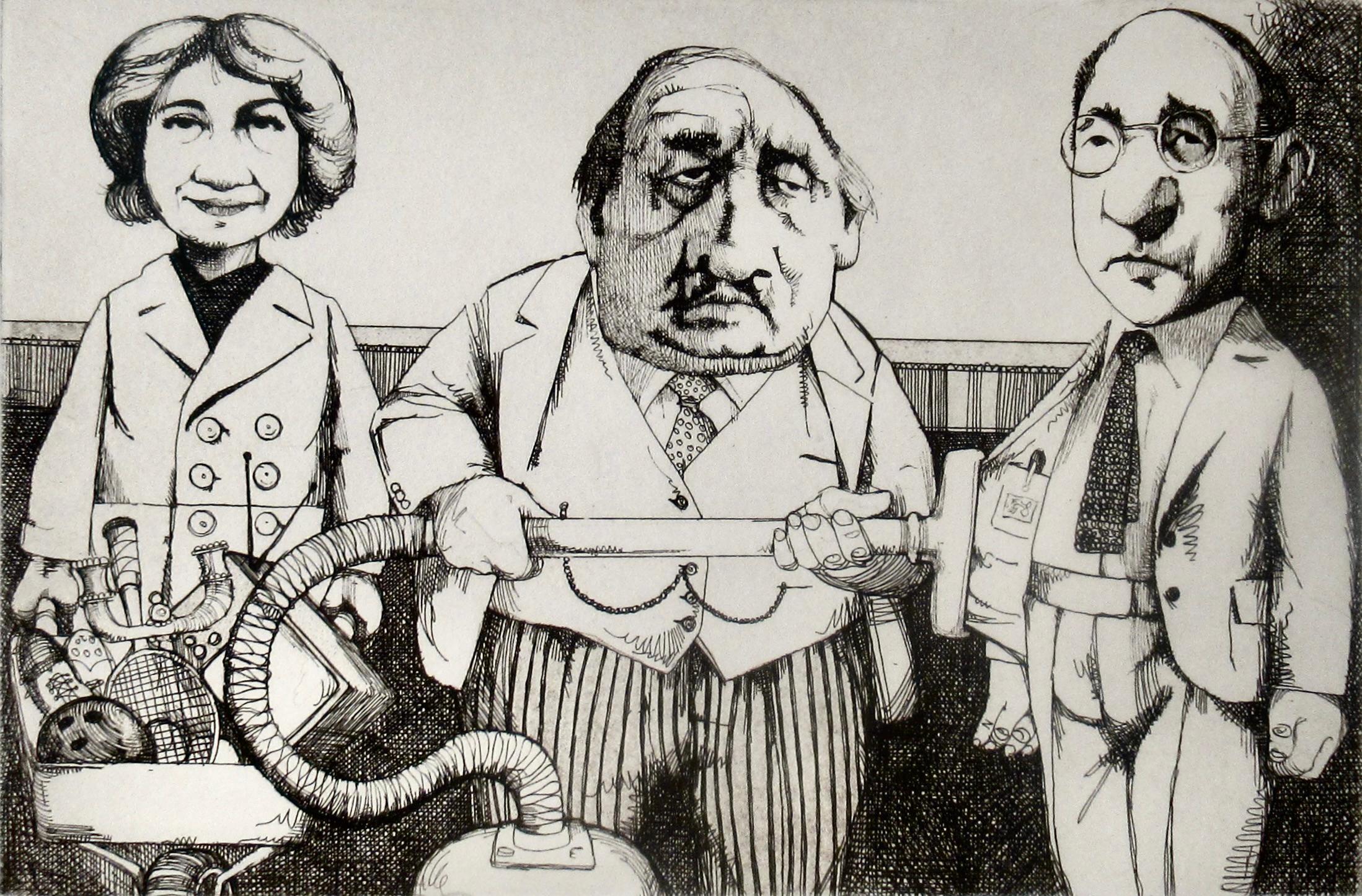 Anwalt für Scheidungsrecht (Sonstige Kunststile), Print, von Charles Bragg