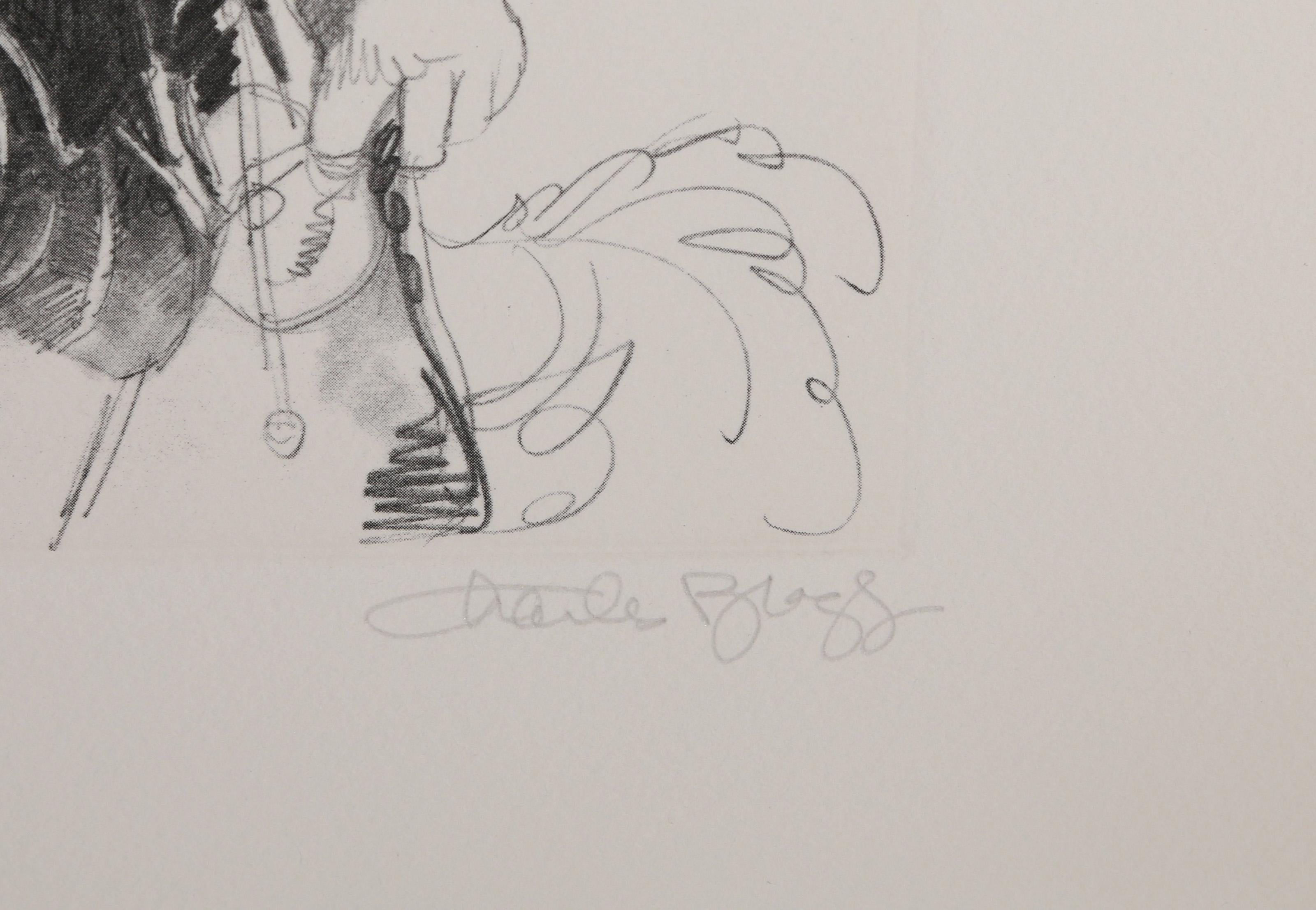Don Juan, Folk Art Etching by Charles Bragg15.5 For Sale 1