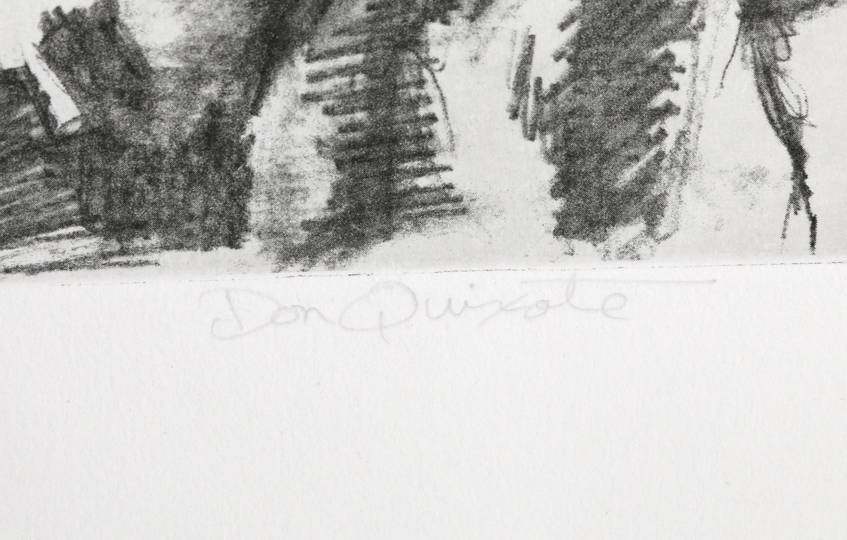 Don Quixote 2, Folk Art Etching by Charles Bragg For Sale 3