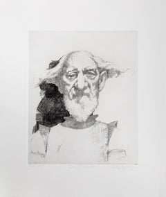 Don Quixote, Folk Art Etching by Charles Bragg