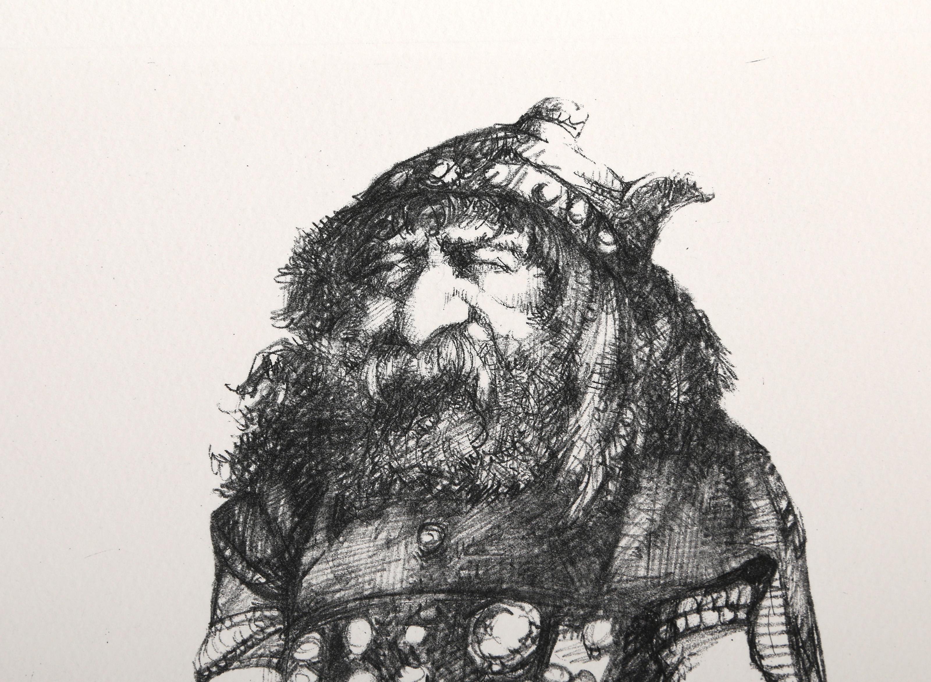 Erik, Folk Art Etching by Charles Bragg For Sale 1
