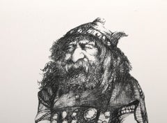 Erik, Folk Art Etching by Charles Bragg