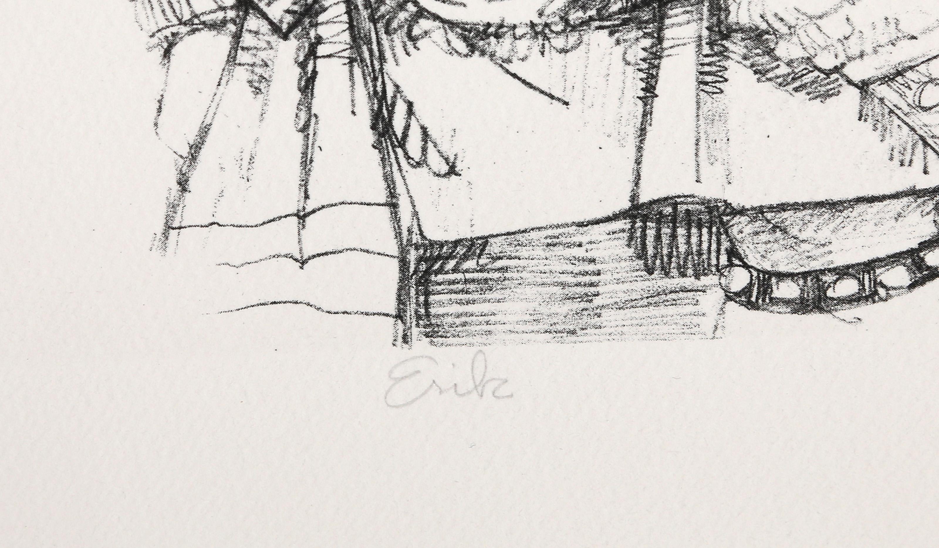 Erik, Folk Art Etching by Charles Bragg For Sale 3