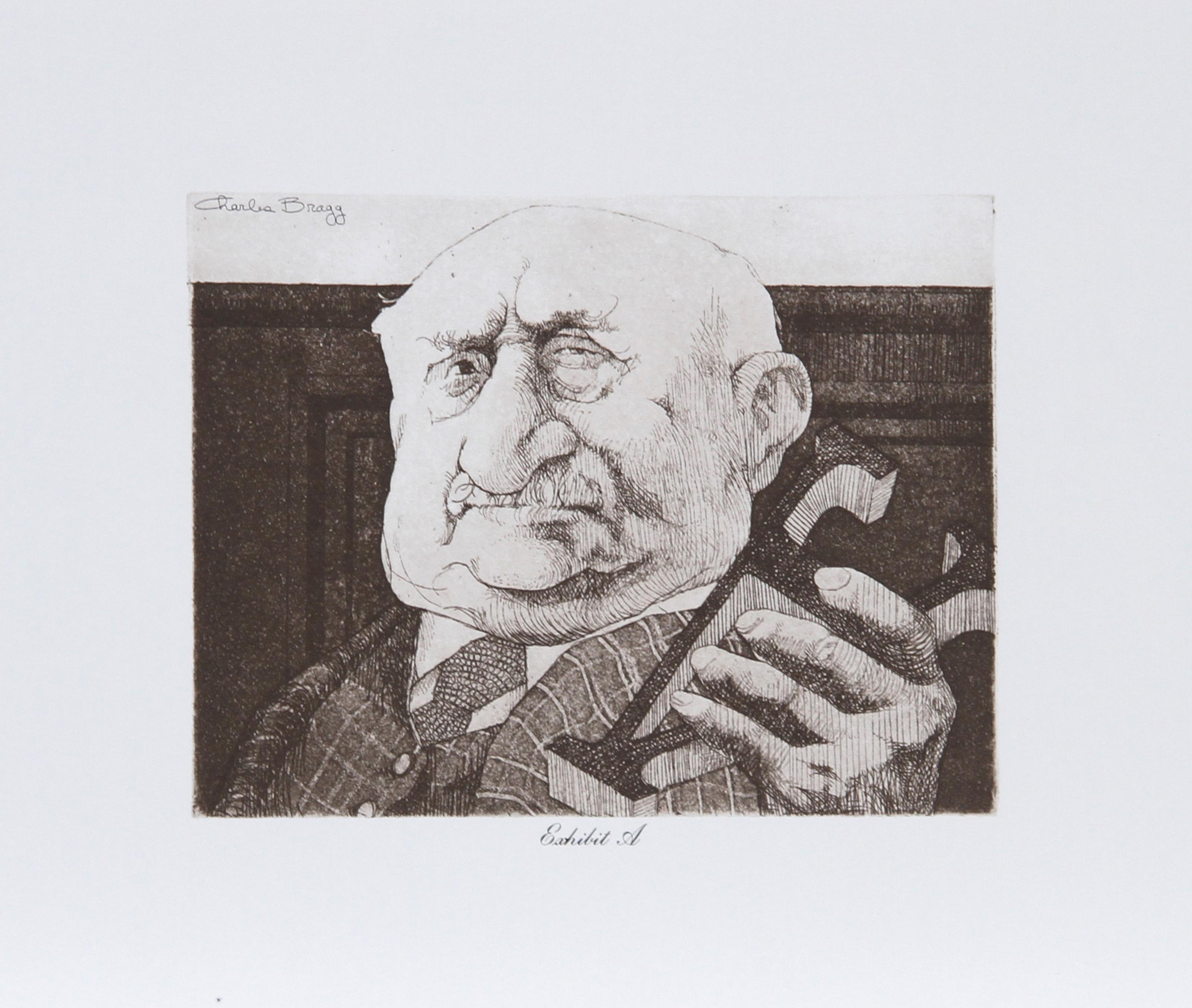  Charles Bragg, estadounidense (1931 - 2017) -  Exposición A, Año: 1976, Medio: Litografía, Tamaño de la imagen: 5,5 x 7 pulgadas, Tamaño: 11,5 pulg. x 14,5 pulg. (29,21 cm x 36,83 cm) 
