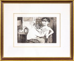 "Fuck Communism" hand-signed limited edition etching by artist Charles Bragg