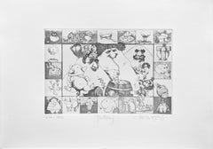 Gluttony, Etching on Paper, hand Signed, Edition of 300, 10x14 inches