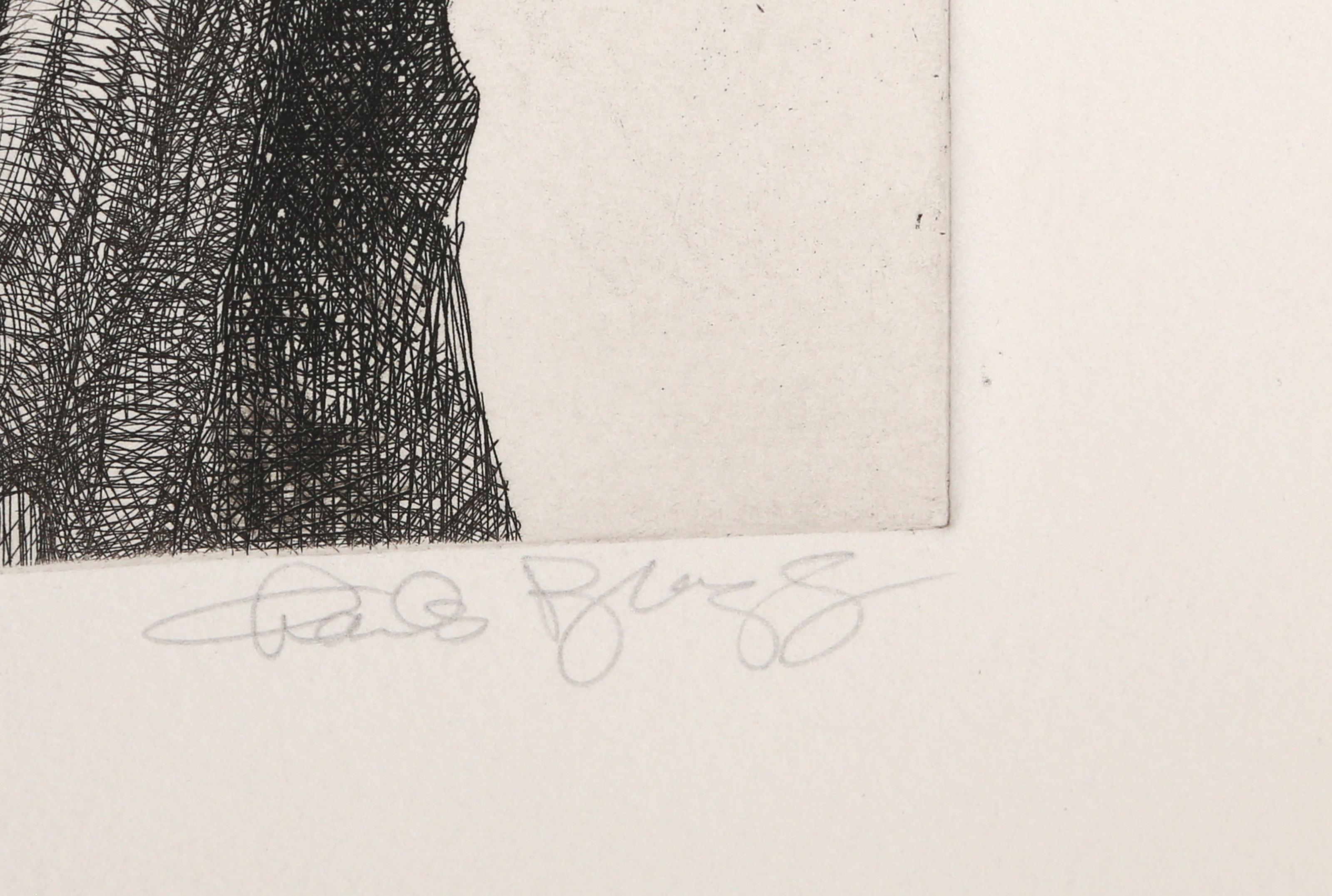 In the Beginning There Were Mistakes, Folk Art Etching by Charles Bragg For Sale 2