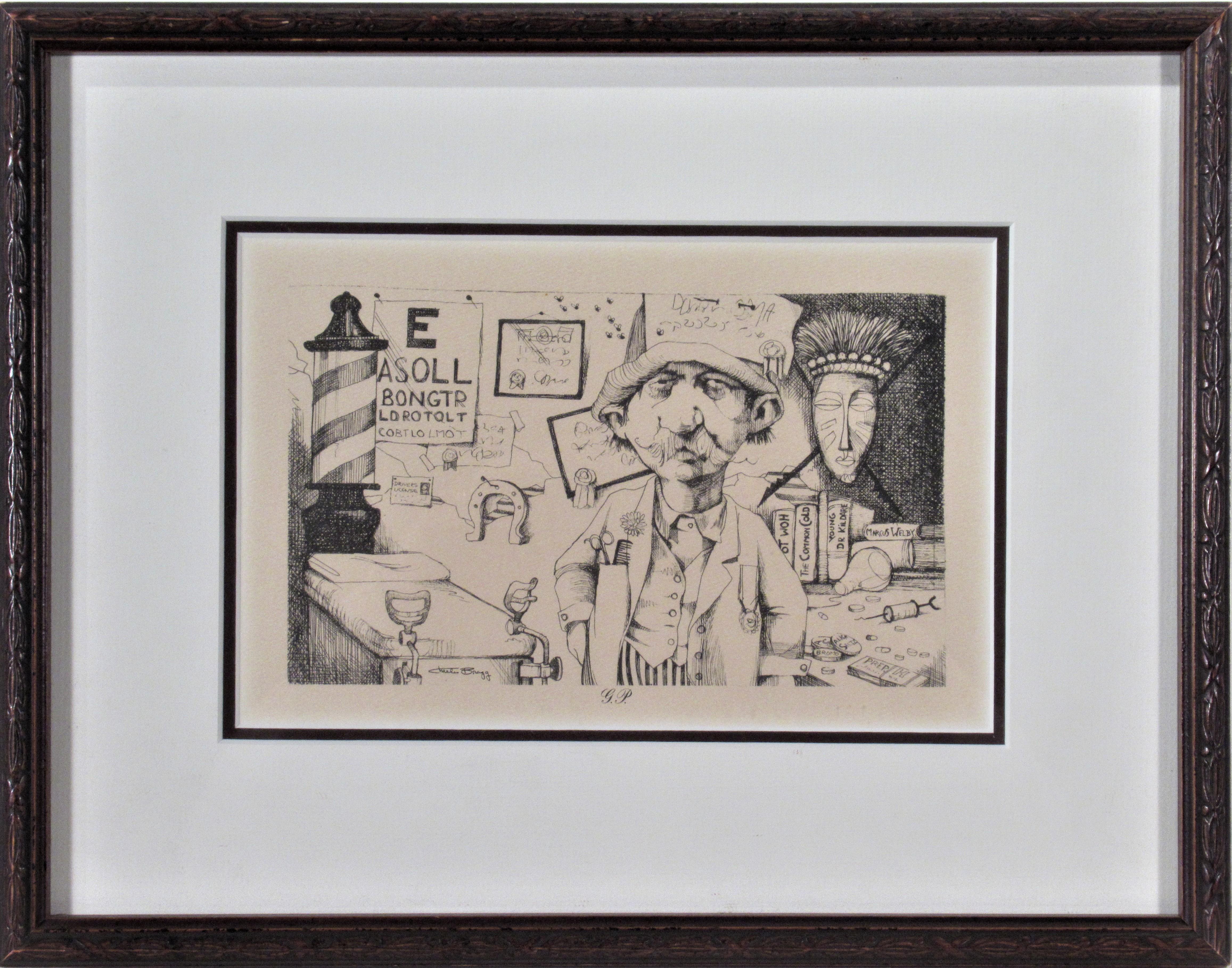 Charles Bragg Figurative Print - J.P