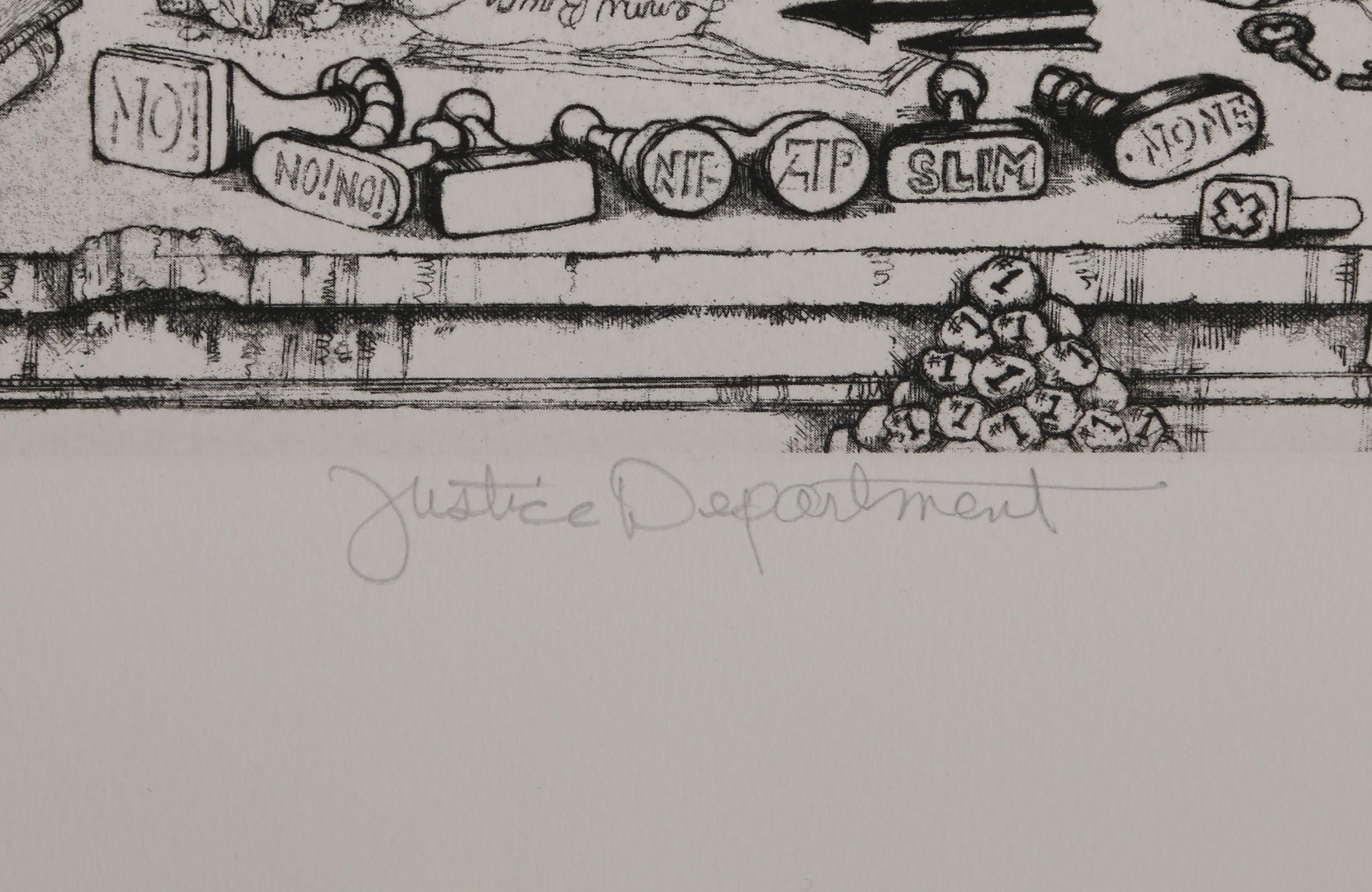 Departamento de Justicia, Grabado de arte popular de Charles Bragg en venta 3