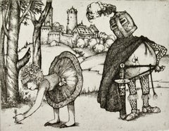 Knight Looking at a Girl