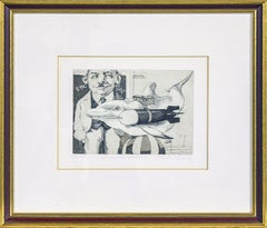"L'age du Progrés" hand-signed limited edition etching by artist Charles Bragg