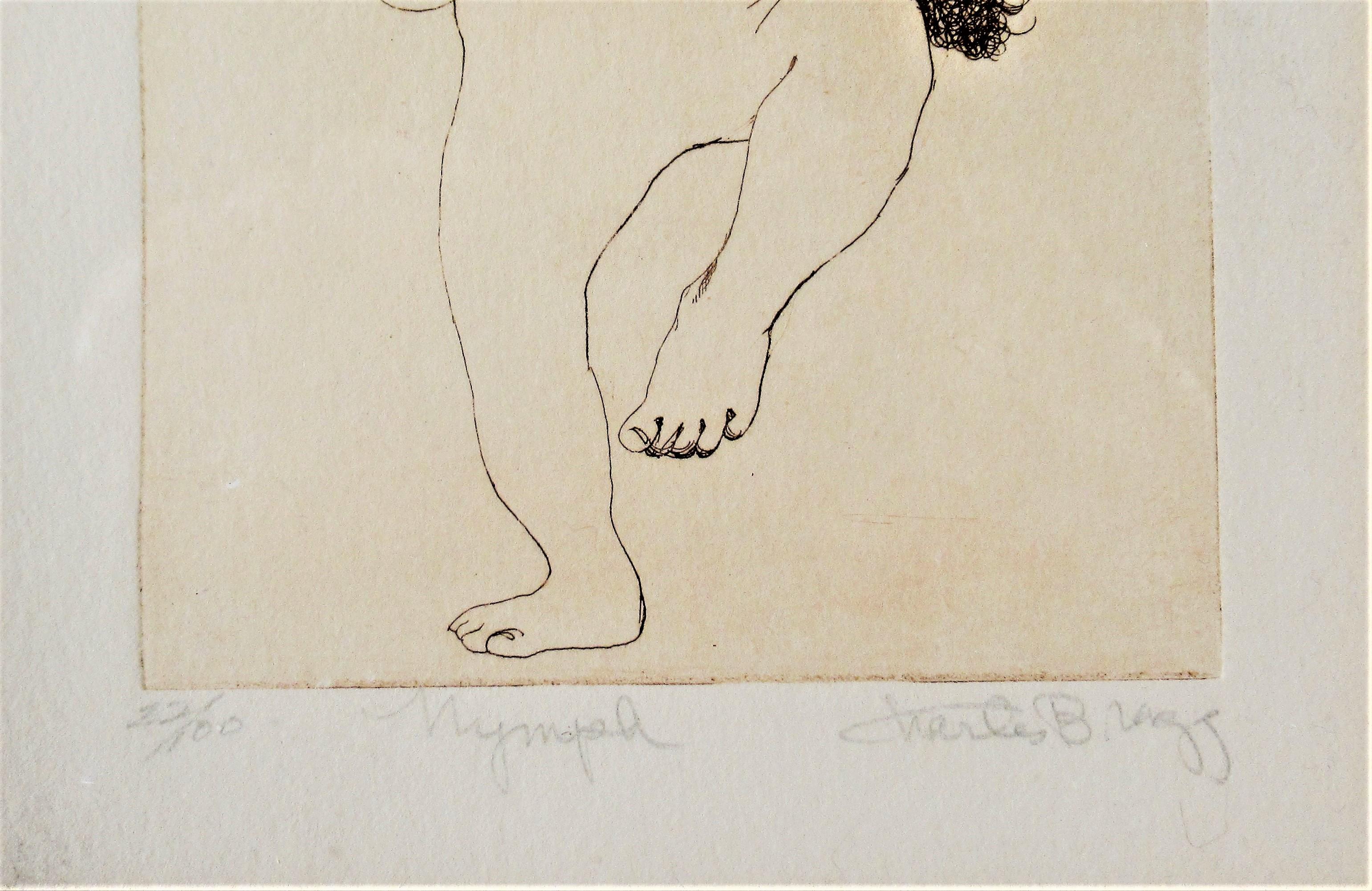 Waschbärmuster (Schwarz), Nude Print, von Charles Bragg