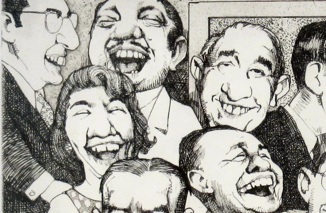 Objection Sustained - Beige Figurative Print by Charles Bragg