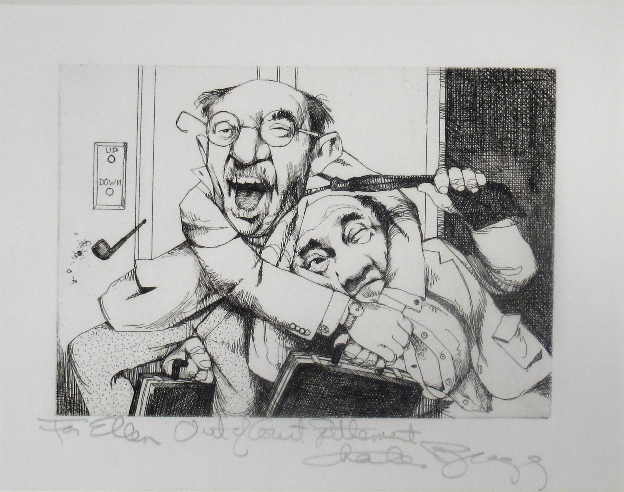 Out of Court Settlement - Print by Charles Bragg