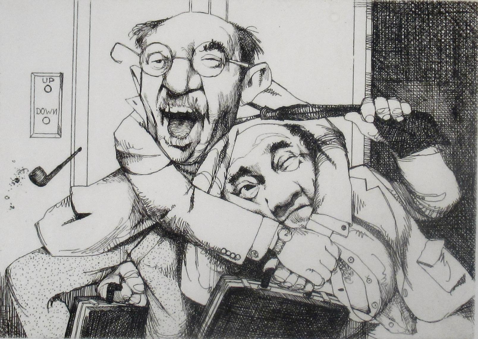 Out of Court Settlement - Other Art Style Print by Charles Bragg