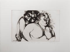 Pandora's Box, Folk Art Etching by Charles Bragg