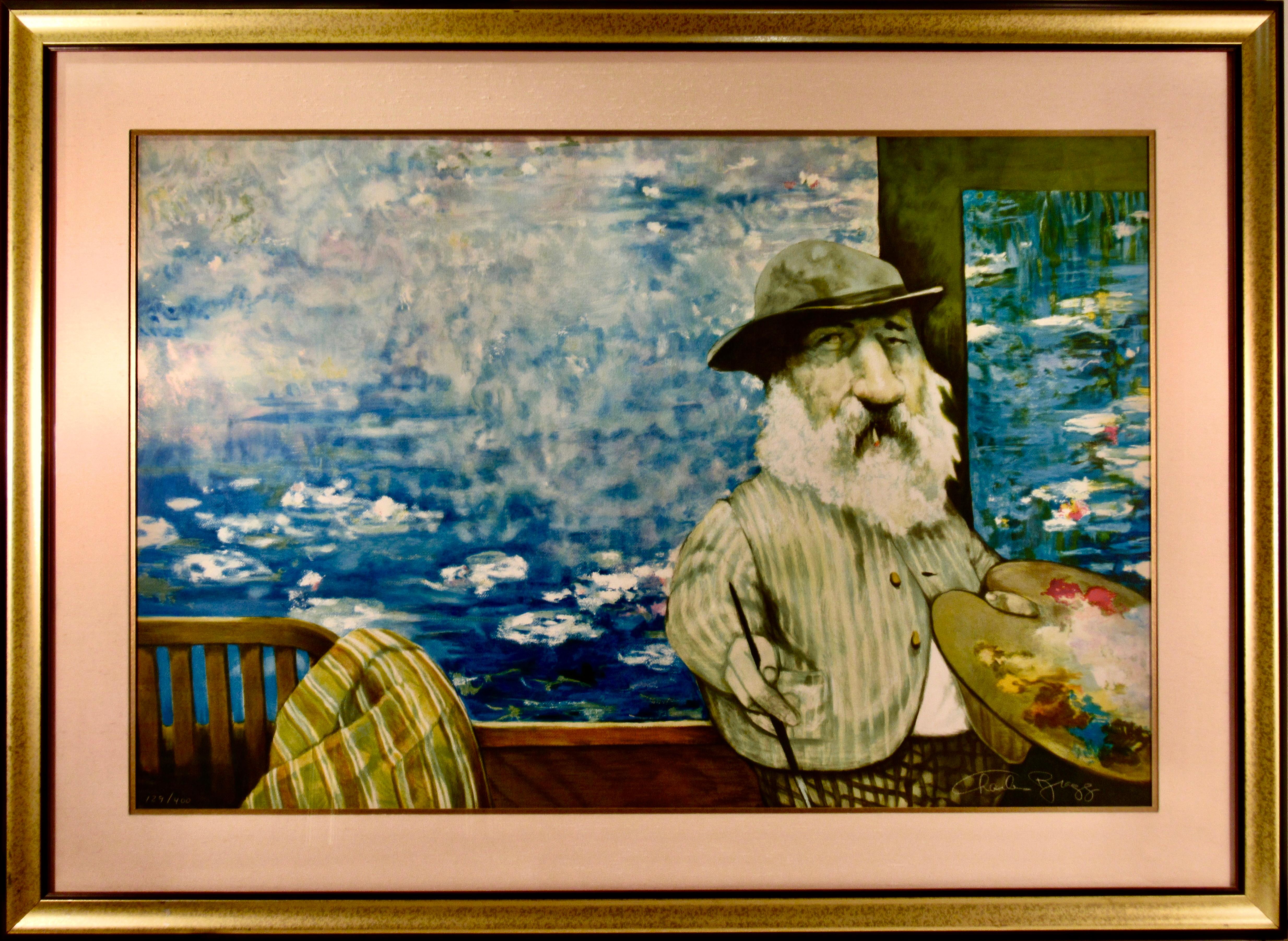 Charles Bragg Figurative Print - Portrait of Monet