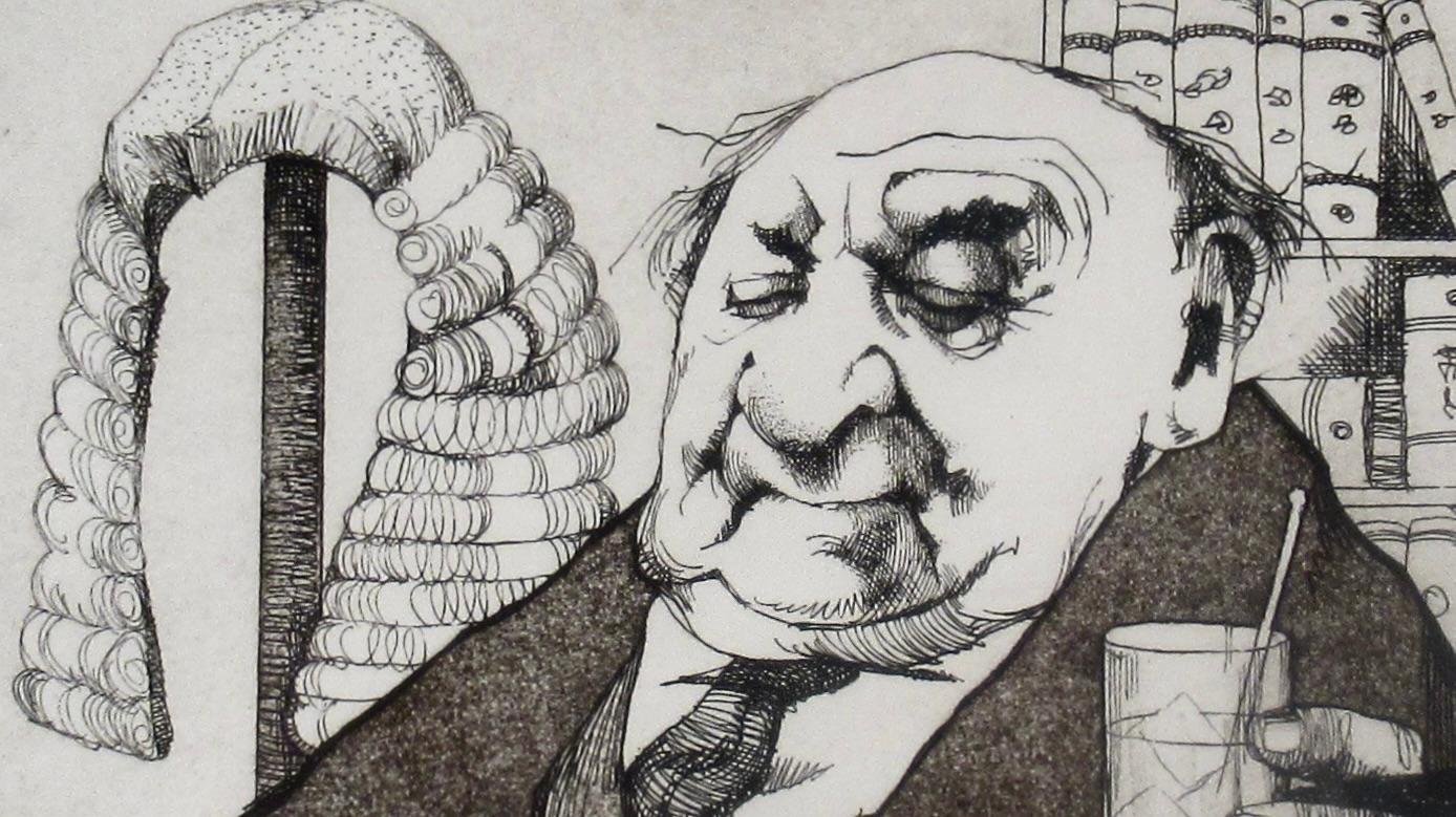 Recess - Gray Figurative Print by Charles Bragg