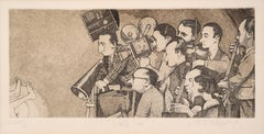 "Roll Em" Vintage Satirical Etching, Signed 75/100