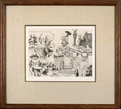 "Sanity Hearing" Satirical Etching