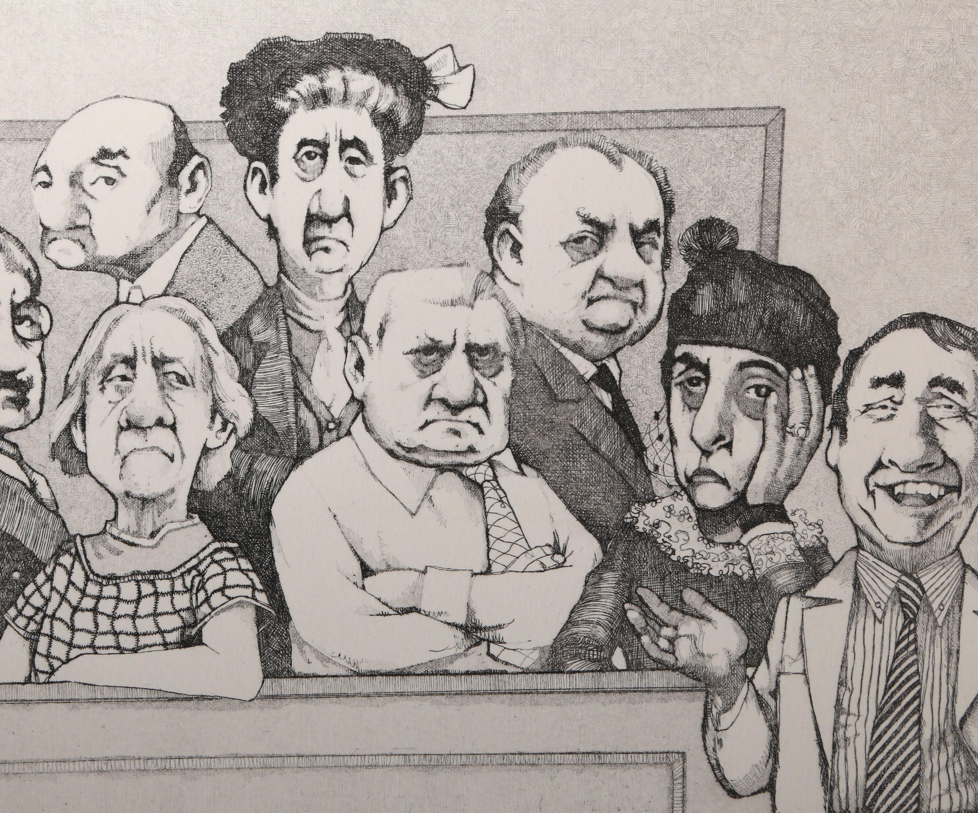 The Defense Rests, Caricature Etching by Charles Bragg For Sale 1