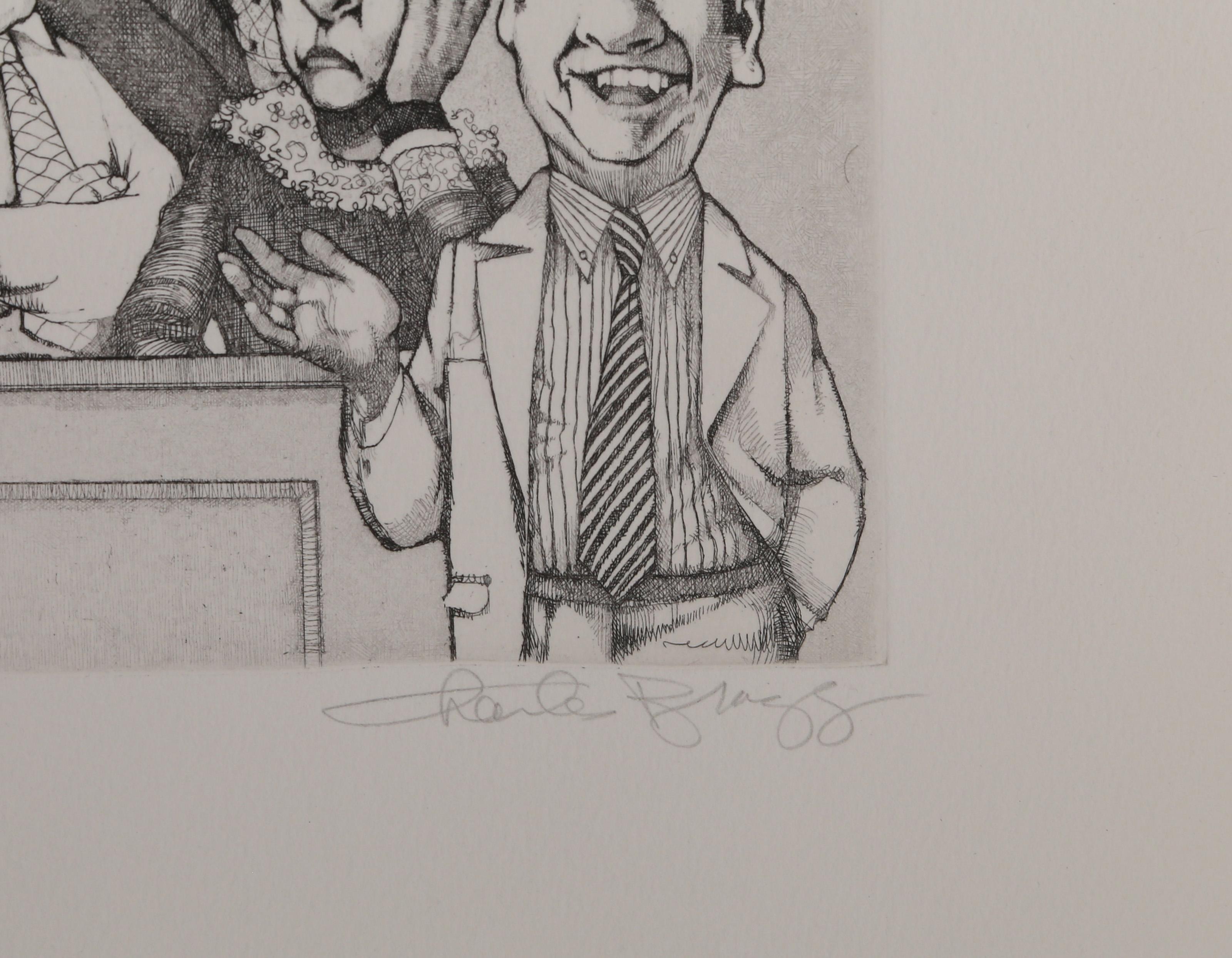 The Defense Rests, Caricature Etching by Charles Bragg For Sale 2