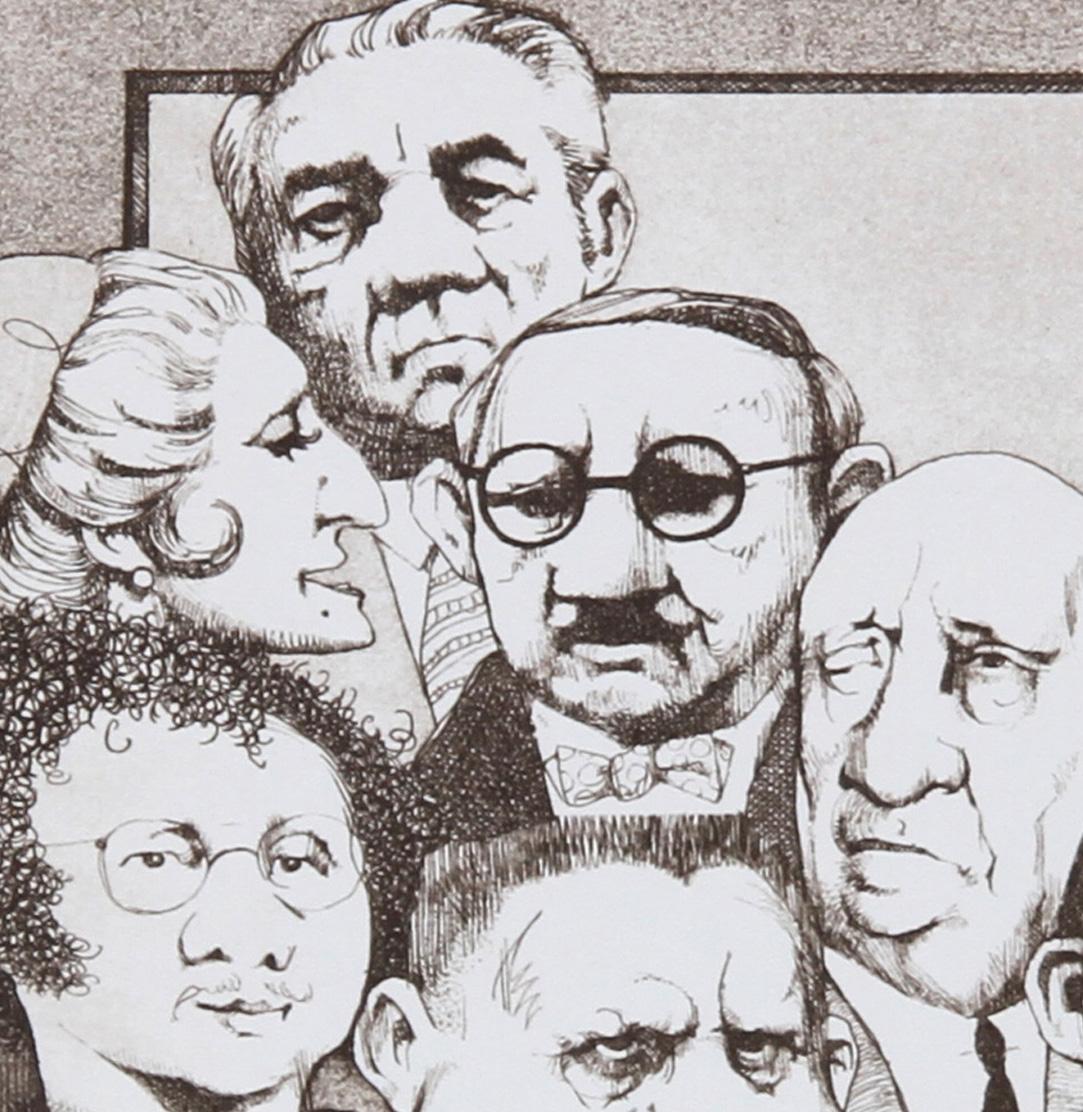 El jurado, litografía caricaturesca de Charles Bragg en venta 1