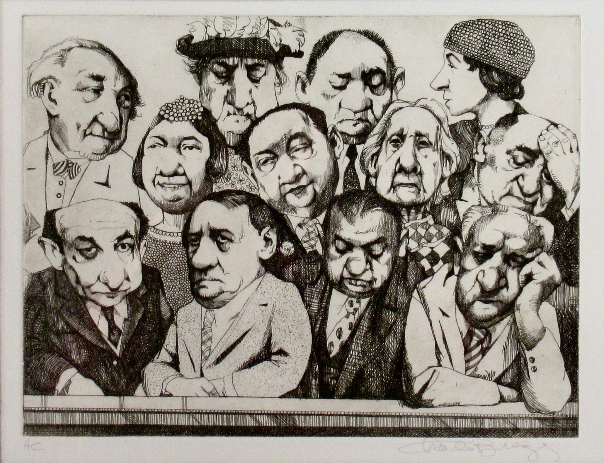The Jury - Print by Charles Bragg