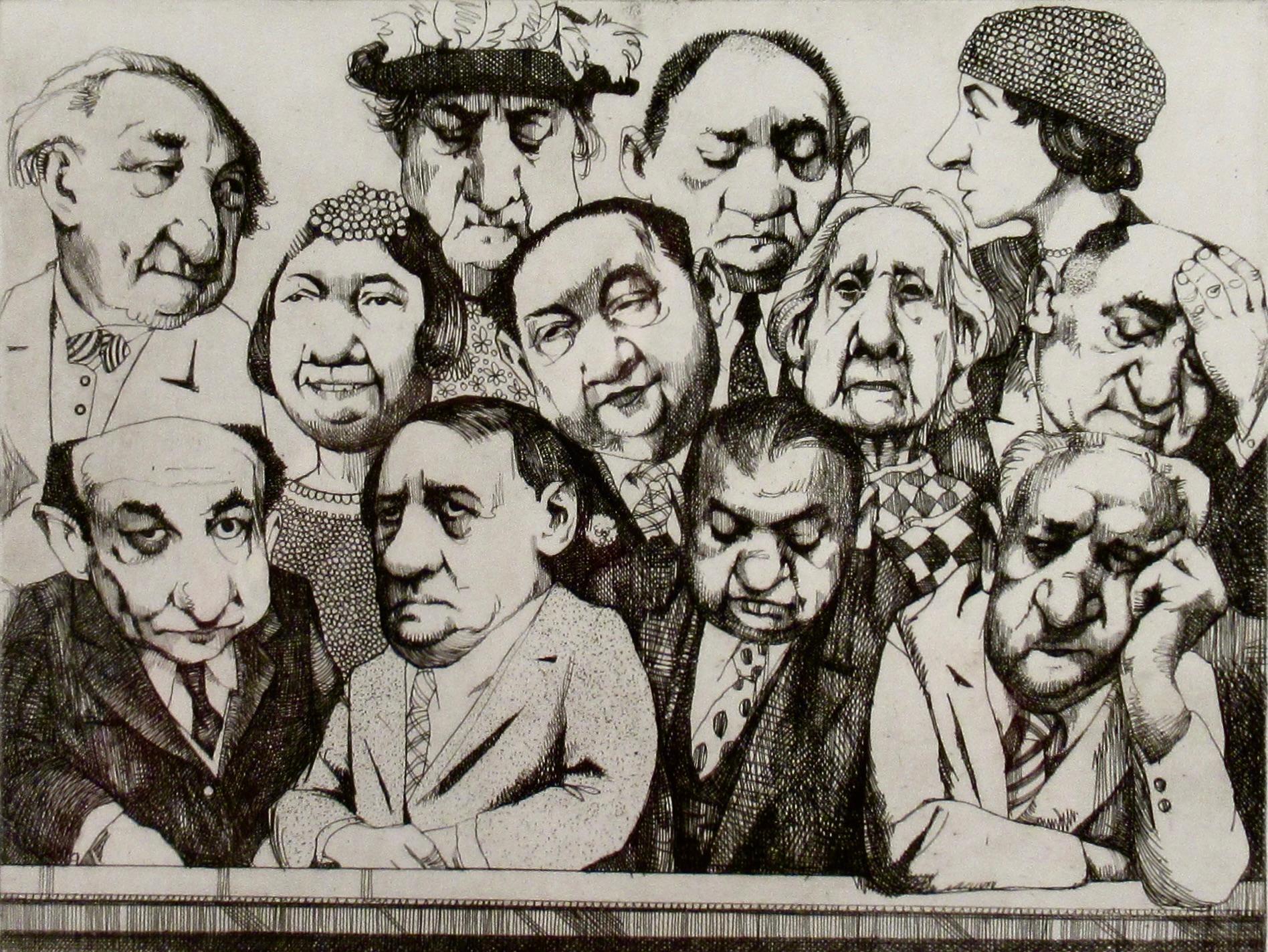 The Jury - Other Art Style Print by Charles Bragg