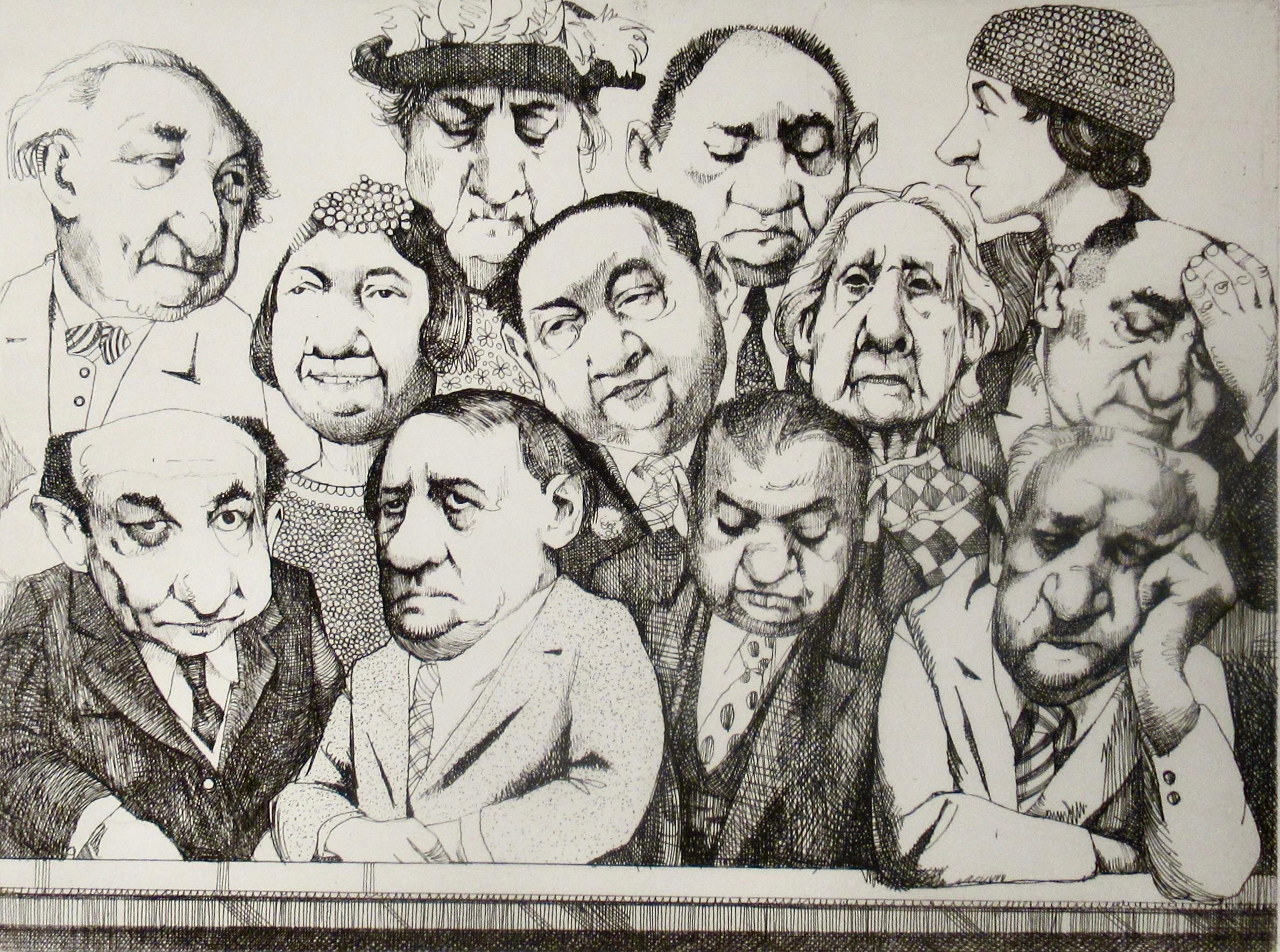The Jury - Other Art Style Print by Charles Bragg
