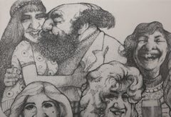The Klondike Bar and Grill, Caricature Etching by Charles Bragg