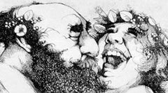 The Lovers, Caricature Etching by Charles Bragg
