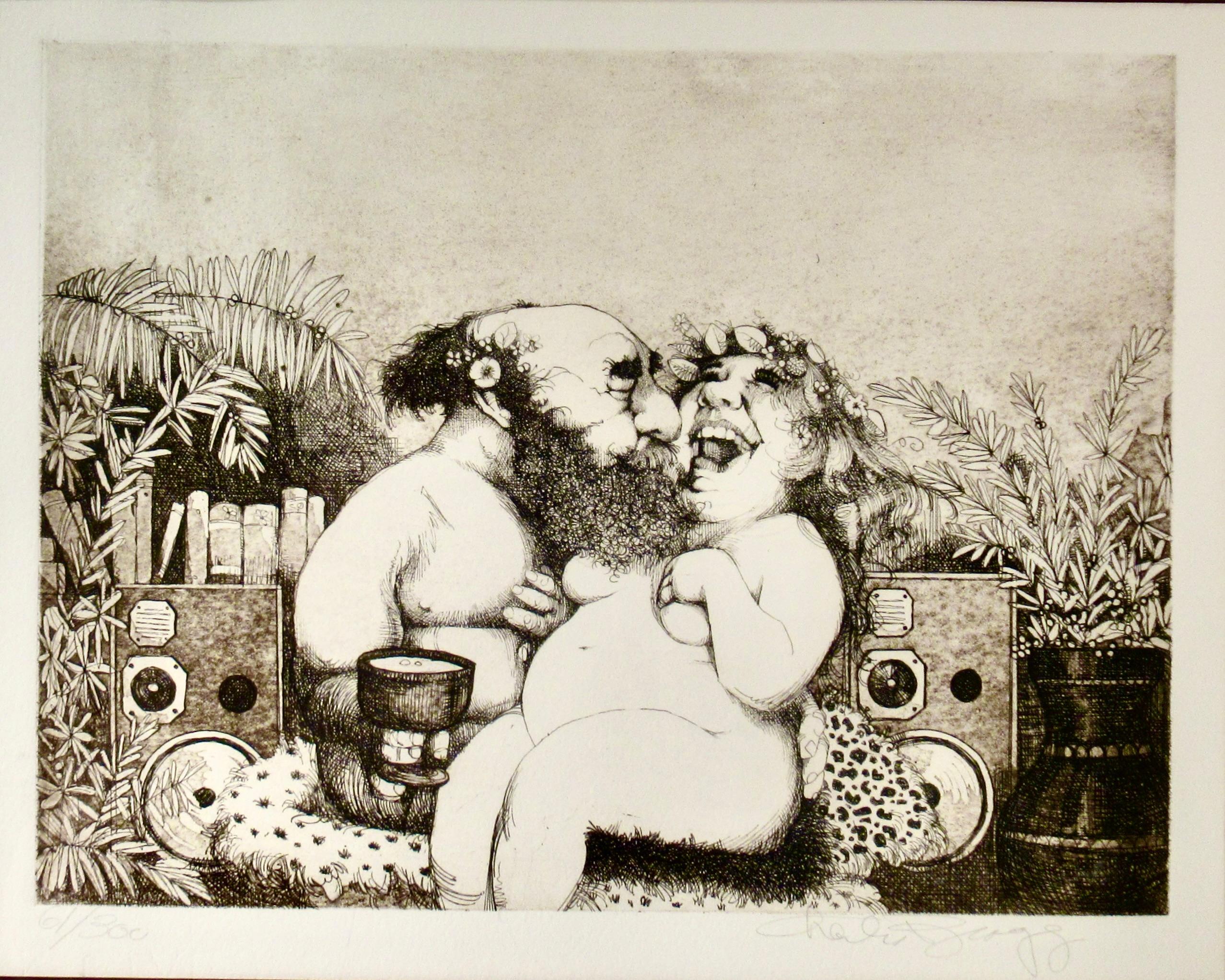 Le couple joyeux - Print de Charles Bragg