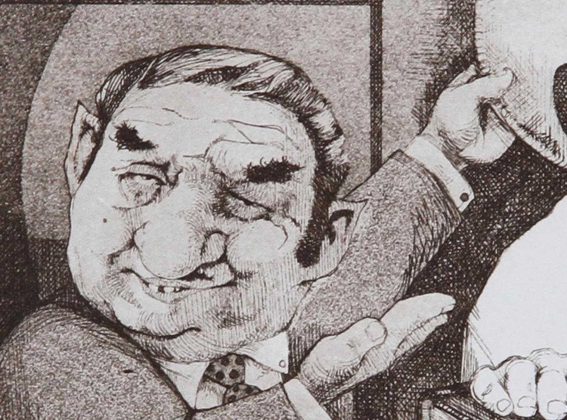 El juramento, litografía caricaturesca de Charles Bragg en venta 1