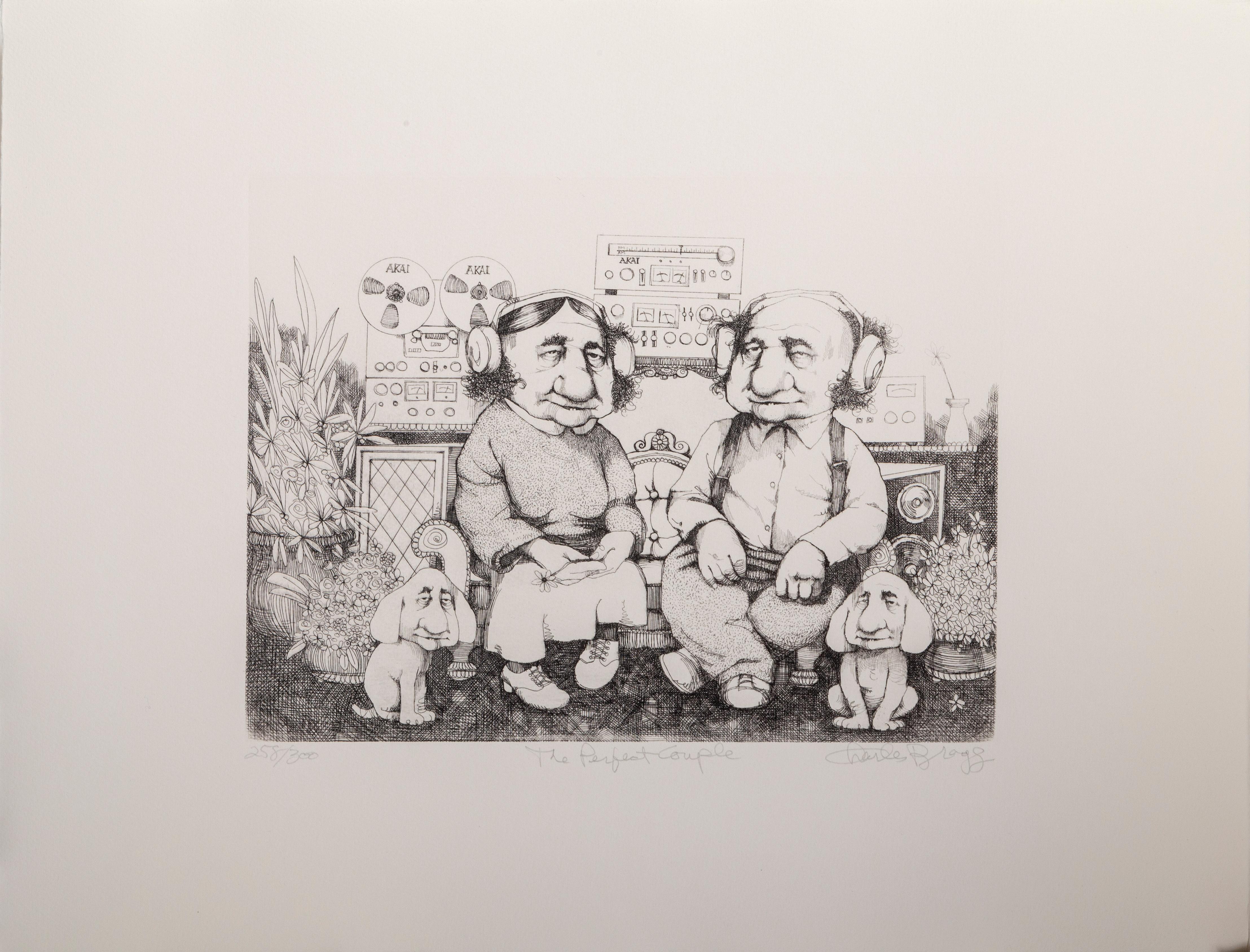 The Perfect Couple 2, Etching by Charles Bragg For Sale 1