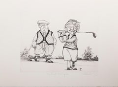 La coppia perfetta, acquaforte caricaturale di Charles Bragg