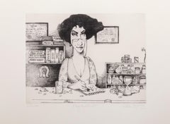 The Psychiatrist, signed etching by Charles Bragg