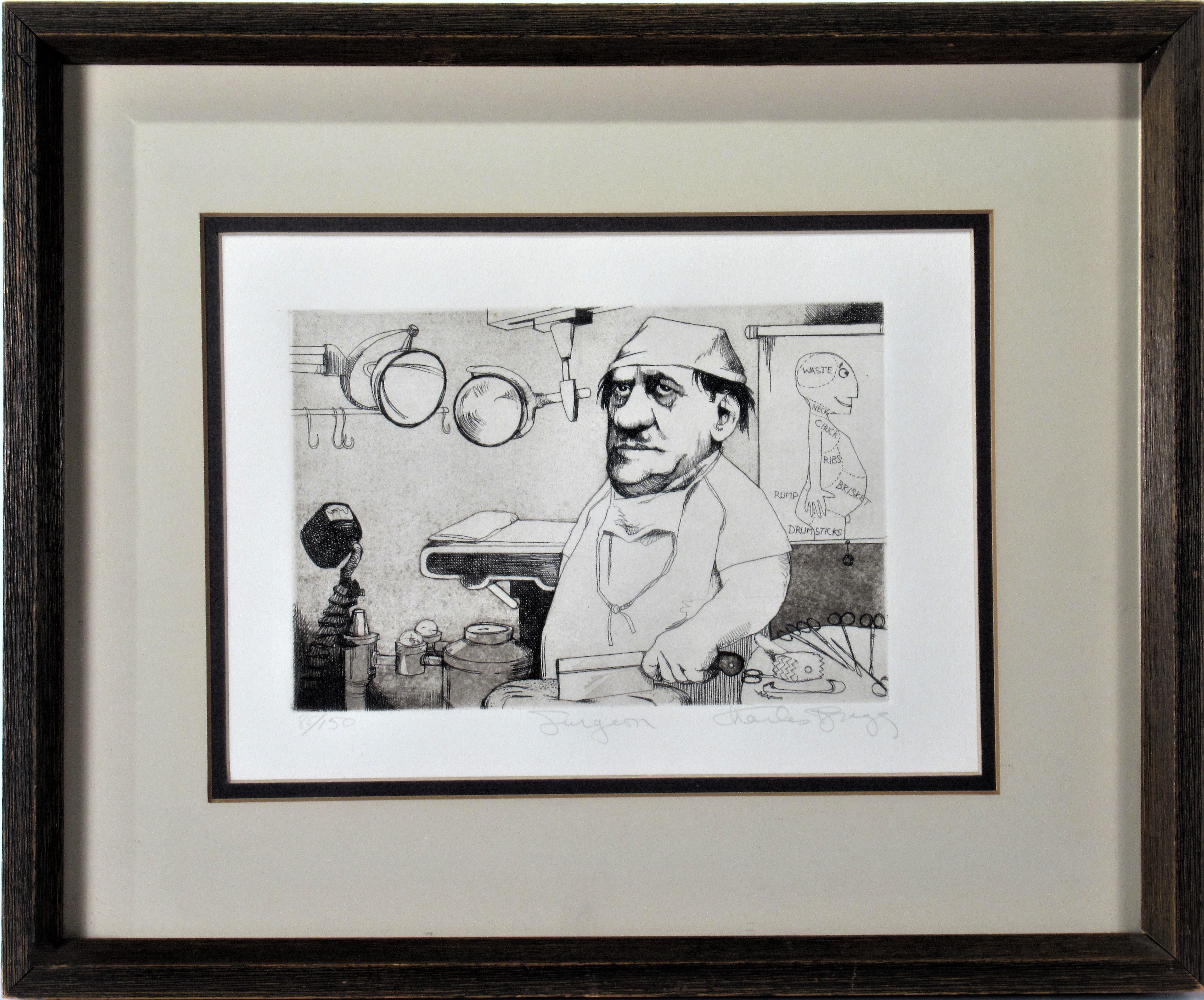 Charles Bragg Figurative Print - The Surgeon