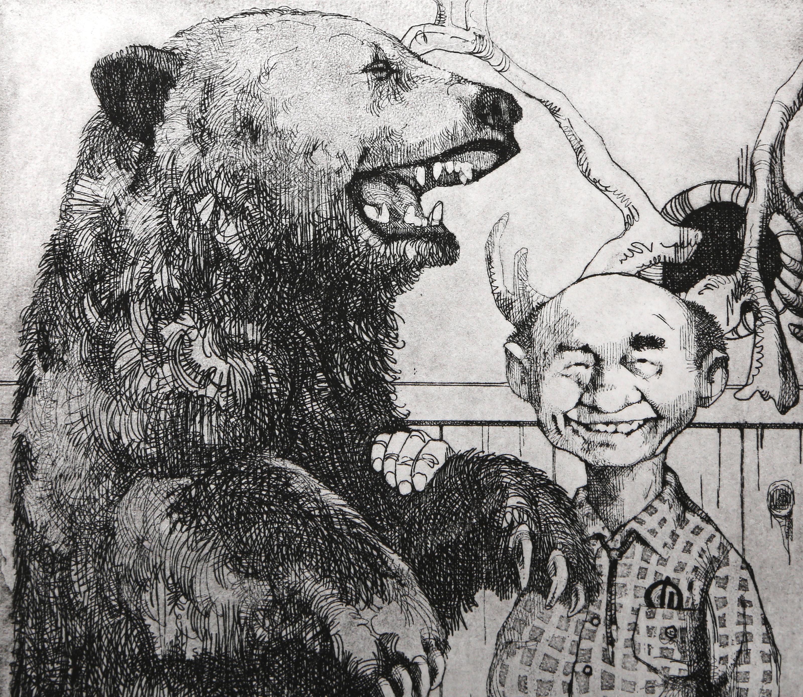 The Trophy, Caricature Etching by Charles Bragg For Sale 1