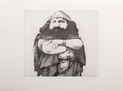 Viking, Caricature Etching by Charles Bragg