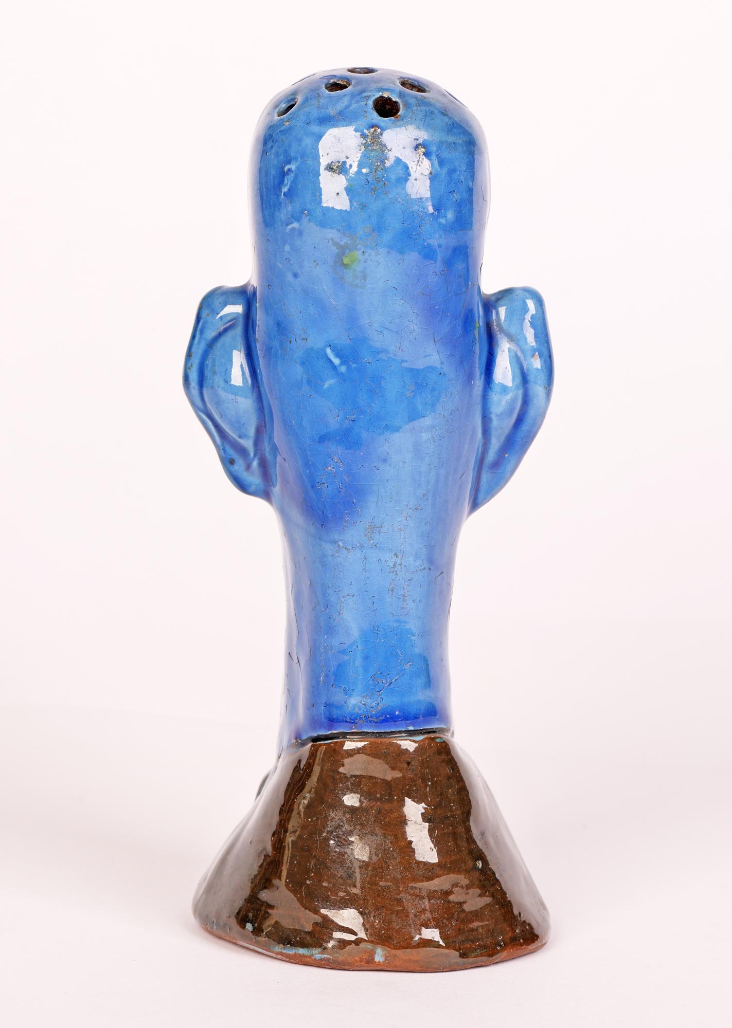 Charles Brannam Sgraffito Shut Your Mouth Grotesque Hatpin Holder 4