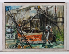 Charles Breaker (1906-1985) - Framed Mid 20th Century Acrylic, The Orange Boat