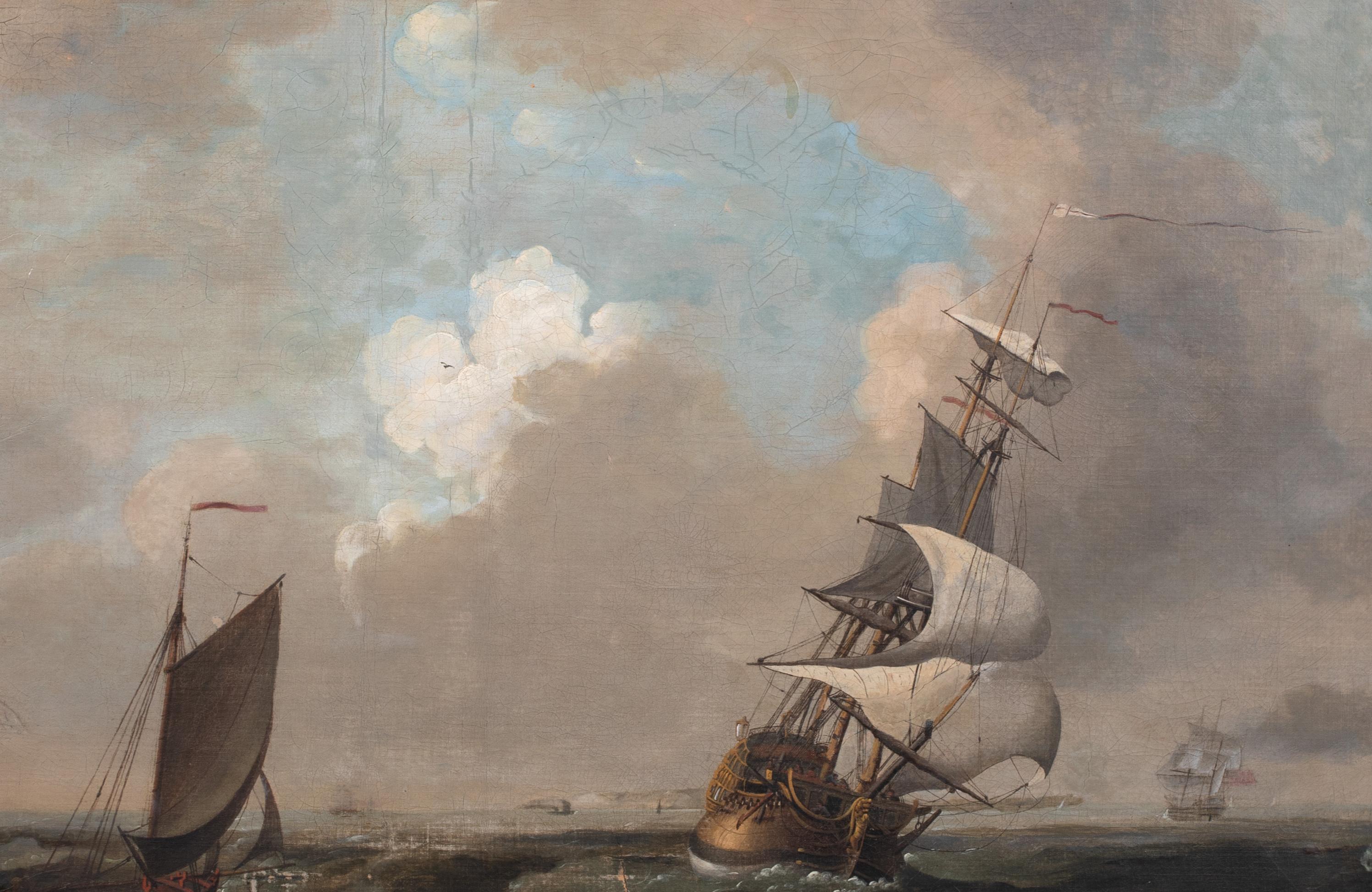 Squadrone della Royal Navy britannica in manovra al largo di Dover, XVIII secolo 3