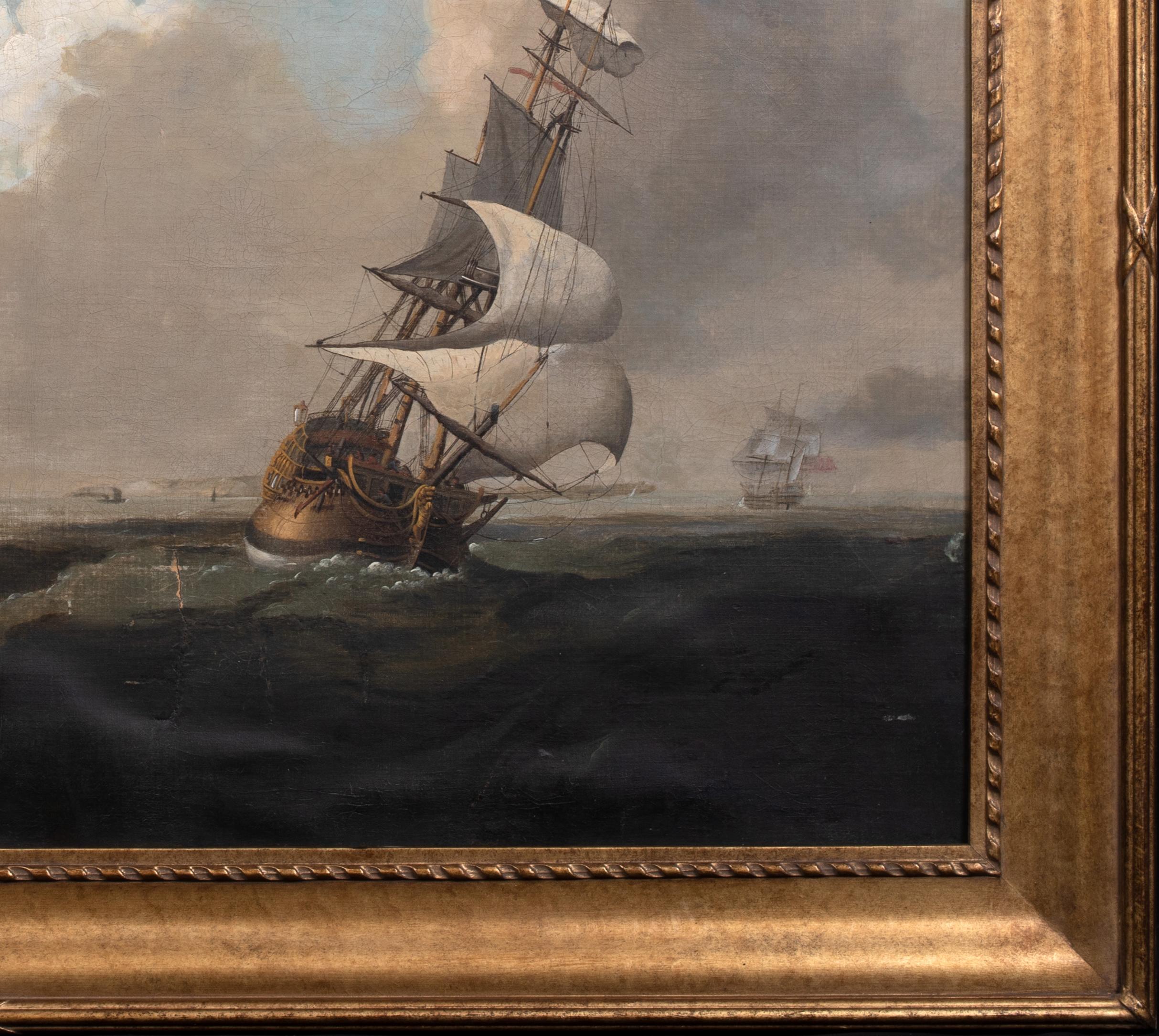 Squadrone della Royal Navy britannica in manovra al largo di Dover, XVIII secolo 4