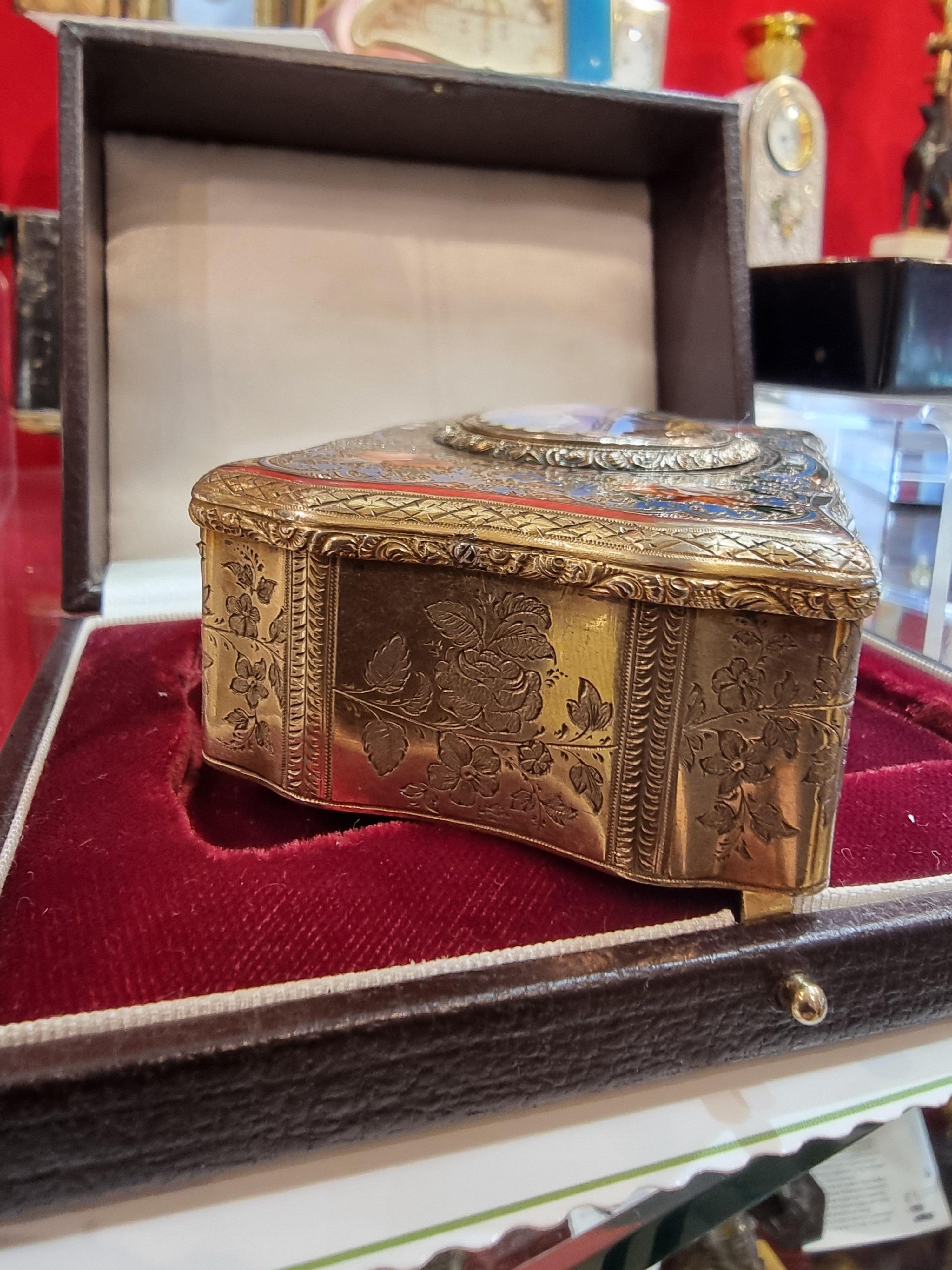 Argent Charles Fr̩ Bird, mouvement à fusée, argent doré et émail. en vente