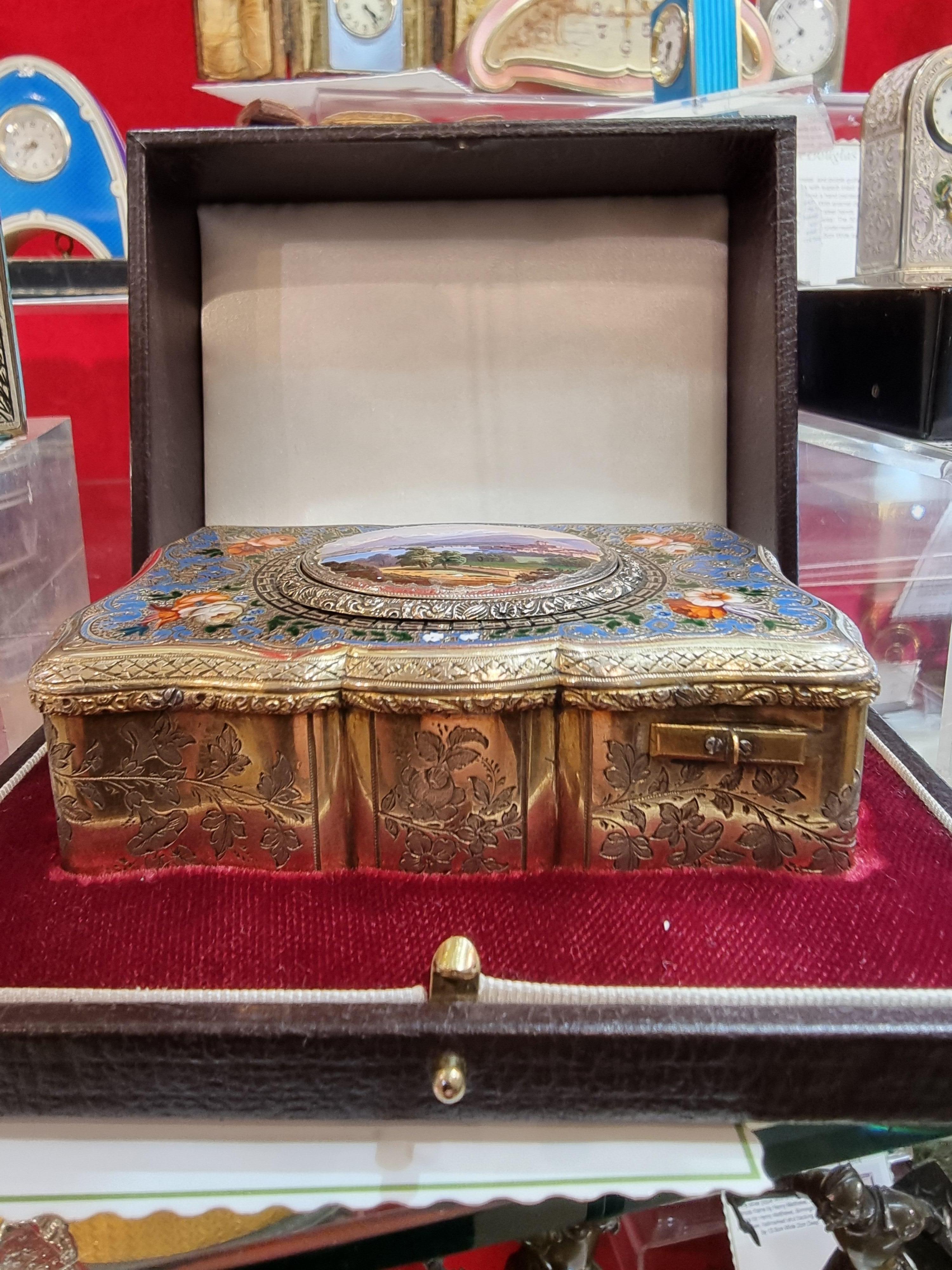 Charles Fr̩ Bird, mouvement à fusée, argent doré et émail. en vente 1